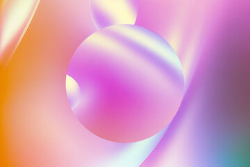 Round Background Vibrant Color Gradient Abstract Illustration: Modern Retro Design with Smooth Curves and Soft Texture for Wallpaper and Poster Templates - Blue, Purple, Red, Yellow and Orange