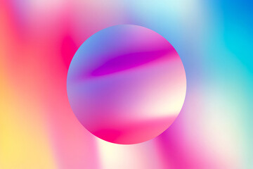 Round Background Vibrant Color Gradient Abstract Illustration: Modern Retro Design with Smooth Curves and Soft Texture for Wallpaper and Poster Templates - Blue, Purple, Red, Yellow and Orange