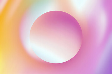 Round Background Vibrant Color Gradient Abstract Illustration: Modern Retro Design with Smooth Curves and Soft Texture for Wallpaper and Poster Templates - Blue, Purple, Red, Yellow and Orange
