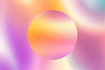 Round Background Vibrant Color Gradient Abstract Illustration: Modern Retro Design with Smooth Curves and Soft Texture for Wallpaper and Poster Templates - Blue, Purple, Red, Yellow and Orange