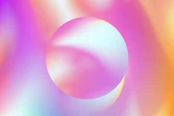 Round Background Vibrant Color Gradient Abstract Illustration: Modern Retro Design with Smooth Curves and Soft Texture for Wallpaper and Poster Templates - Blue, Purple, Red, Yellow and Orange