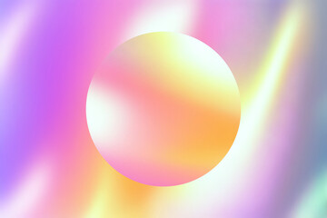Round Background Vibrant Color Gradient Abstract Illustration: Modern Retro Design with Smooth Curves and Soft Texture for Wallpaper and Poster Templates - Blue, Purple, Red, Yellow and Orange