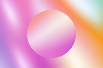 Round Background Vibrant Color Gradient Abstract Illustration: Modern Retro Design with Smooth Curves and Soft Texture for Wallpaper and Poster Templates - Blue, Purple, Red, Yellow and Orange