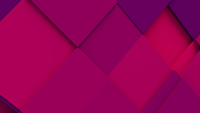 Pink and Purple Tech Background with a Geometric 3D Structure. Clean, Minimal design with Simple Futuristic Forms. 3D Render.