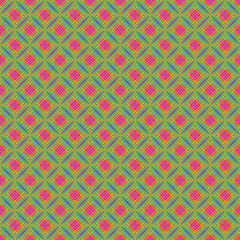 seamless pattern in green and pink colors