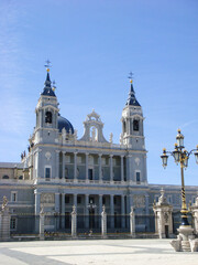 Fototapeta na wymiar Beautiful view of the palace on a summer day. Madrid. Spain.