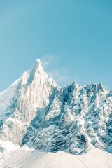 Snowy Peaks of The Alps around Chamonix, Mont Blanc, France