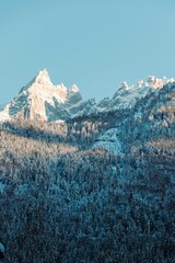 Snowy Peaks of The Alps around Chamonix, Mont Blanc, France