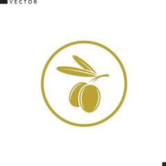 Green olives sign. Abstract emblem