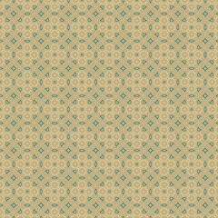seamless mosaic pattern with geometric flowers in green and beige colors