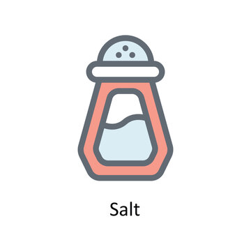 Salt Vector  Fill outline Icons. Simple stock illustration stock