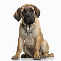 Obraz premium english mastiff isolated on white. clipart. generated by AI