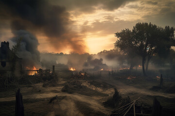 postwar ruins. generative ai 