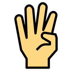 figure filled outline icon style