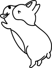 cute corgi dog doodle