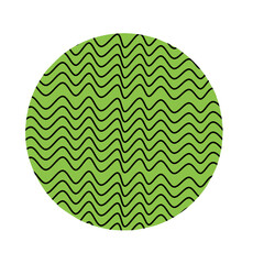 Geometric and abstract zig zag circle, memphis design