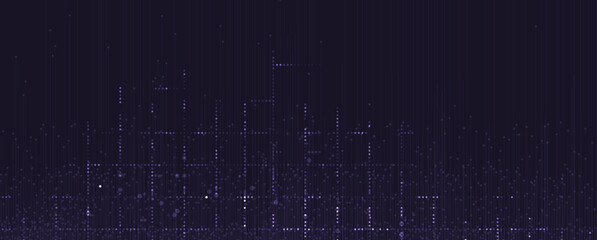 Quantum processing. Deep learning artificial intelligence. Future new technology  for business or science presentation