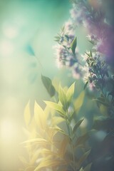 Dreamy flowers in the morning