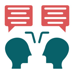 Vector Design Face to Face Talk Icon Style