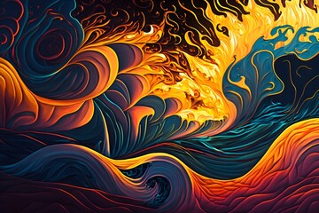 Abstract waves design