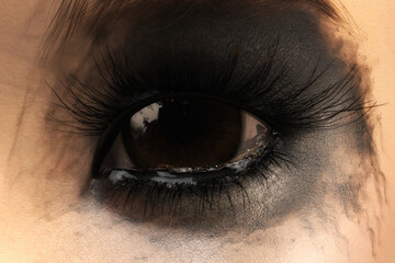 Artistic 3D illustration of a female eye - 582063574