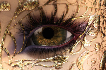 Artistic 3D illustration of a female eye - 582063776