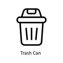Trash Can Vector   outline Icons. Simple stock illustration stock