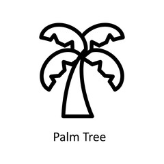 Palm Tree Vector   outline Icons. Simple stock illustration stock