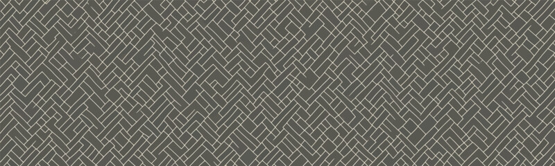 Abstract background with grungy herringbone pattern in black and white. Irregular stripe print is worn and faded for vintage look. Vector
