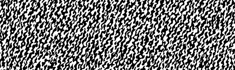Abstract root texture creates graphic decorative pattern in black and white, perfect for fashion or nature designs. Wide banner illustration. Vector