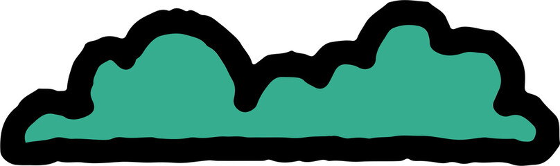 Cute Bush doodle elements