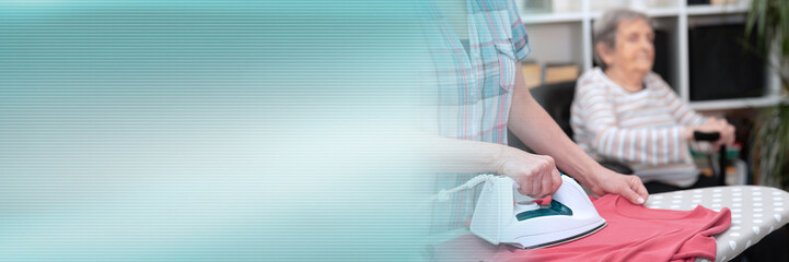 Home help concept; panoramic banner