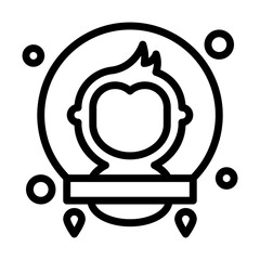 monkey astronaut icon