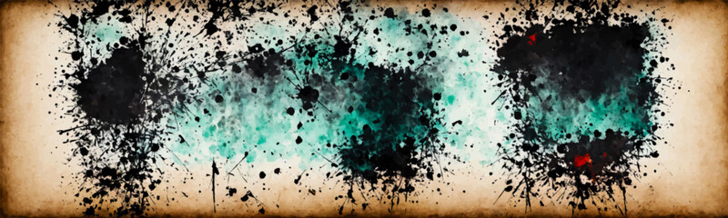Obraz premium Grunge vintage background with distressed overlay effects and stamp borders in black and white. Abstract watercolor design has trendy destroyed elements. Vector