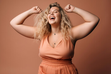 Woman celebrating body positivity - Ai generative
