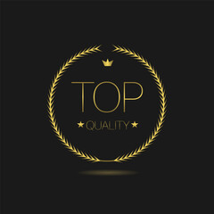 Top quality Vector laurel wreath label