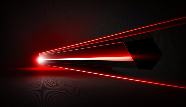 red laser beams on a dark background, minimalist style.