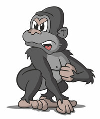 Cartoon zorniger Gorilla