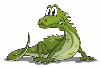 Cartoon grüner Leguan