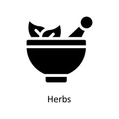 Herbs Vector   solid Icons. Simple stock illustration stock