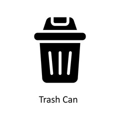 Trash Can Vector   solid Icons. Simple stock illustration stock