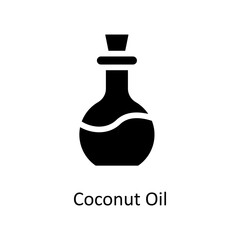 Coconut Oil  Vector   solid Icons. Simple stock illustration stock