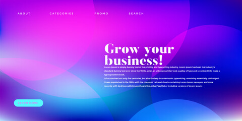 vector Gradient abstract landing page design