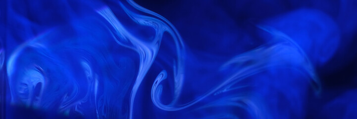 blue smoke on black