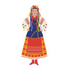 girl in a Ukrainian folk costume