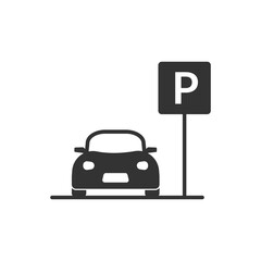 car parking icon isolated on white background. car parking icon trendy and modern symbol for logo, web, app, UI. car parking icon simple sign