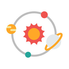 solar system flat icon © LUTFIX