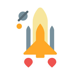 spaceship flat icon