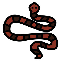 snake filled outline icon style