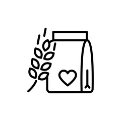 Flour Donation icon in vector. Illustration
